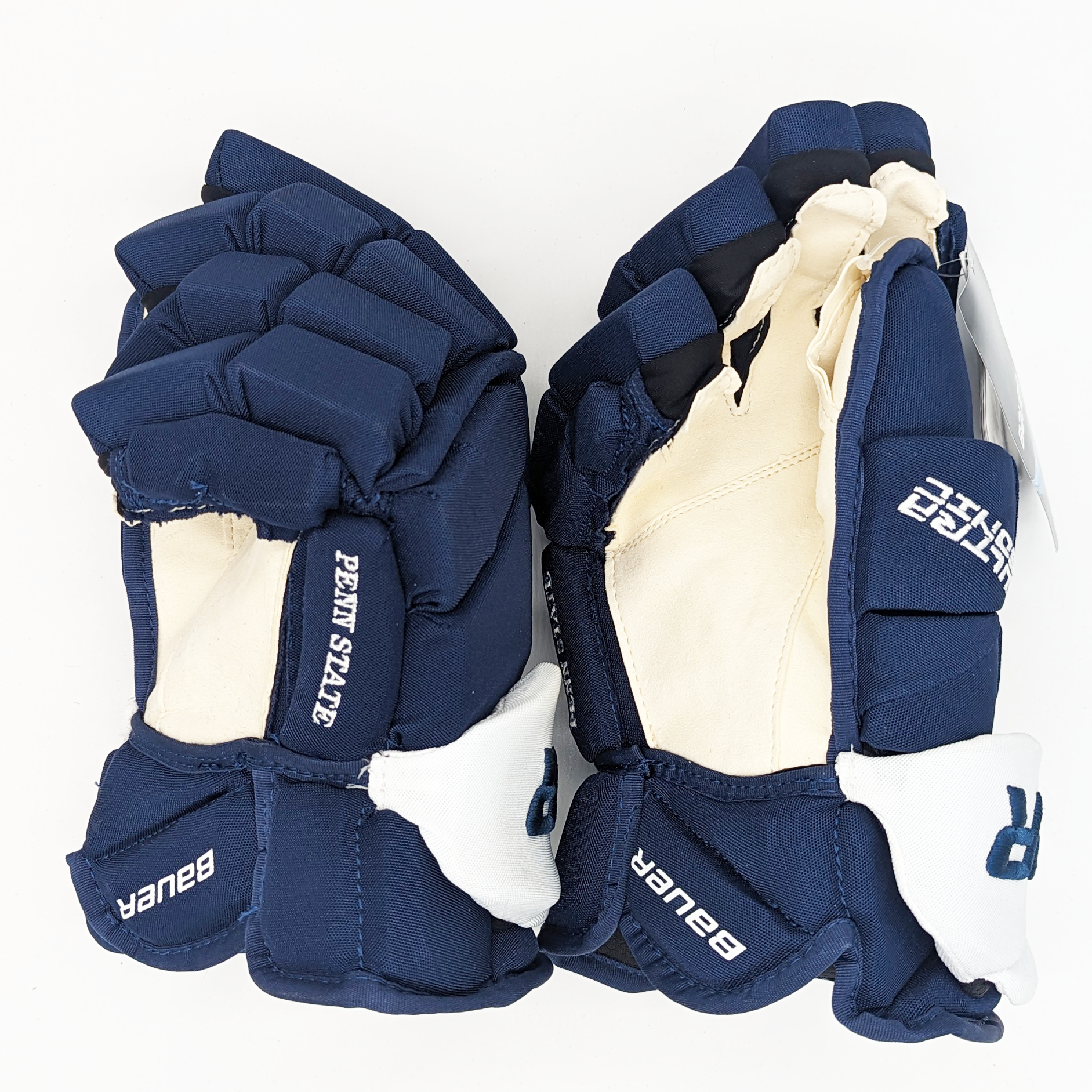 Gants Bauer Supreme Ultrasonic - NCAA Pro Stock (bleu marine/blanc)